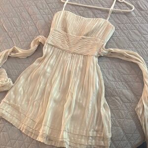 BCBGMaxAzria cream/white Strapless Dress (with tags)